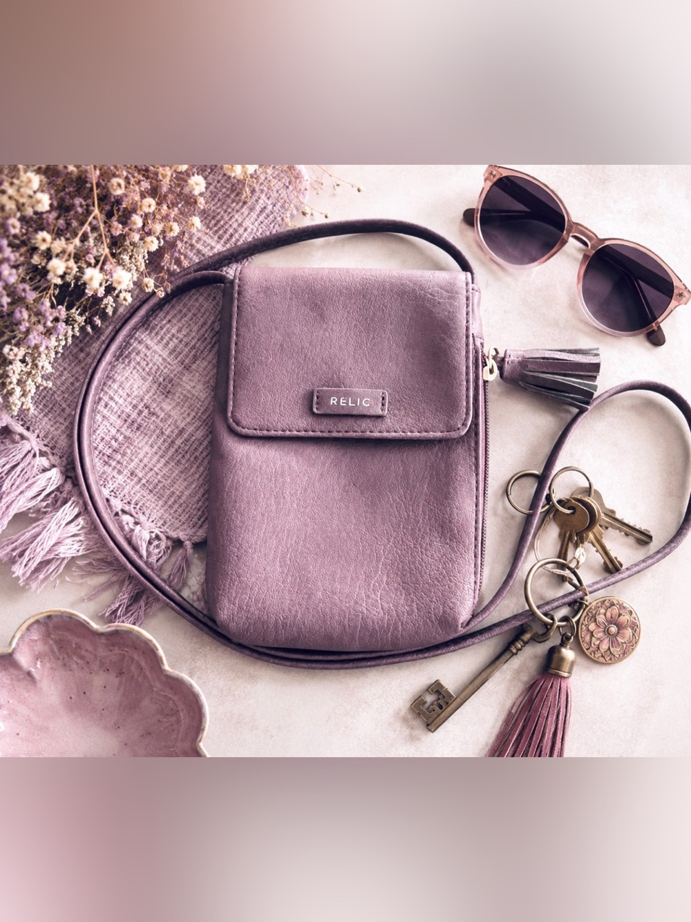 Relic Mauve Crossbody Phone Bag